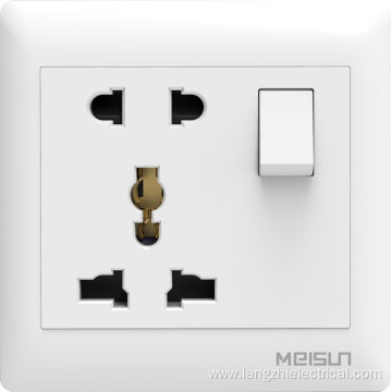 2 pin & multifunction socket with switch